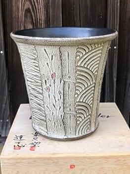 ワインクーラー　作家物　陶器　笠間焼　楽只窯　新品未使用　桐箱付 Amazon.co.jp: ワインクーラー 作家物 陶器 笠間焼 楽只窯 桐箱